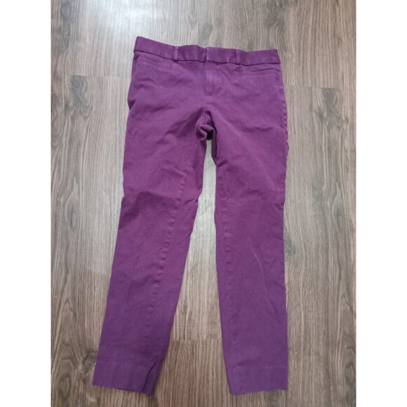 Banana Republic Sloan Fit Pant Trousers Womans 2 Dark Plum Purple Ankle Midrise - Picture 1 of 10